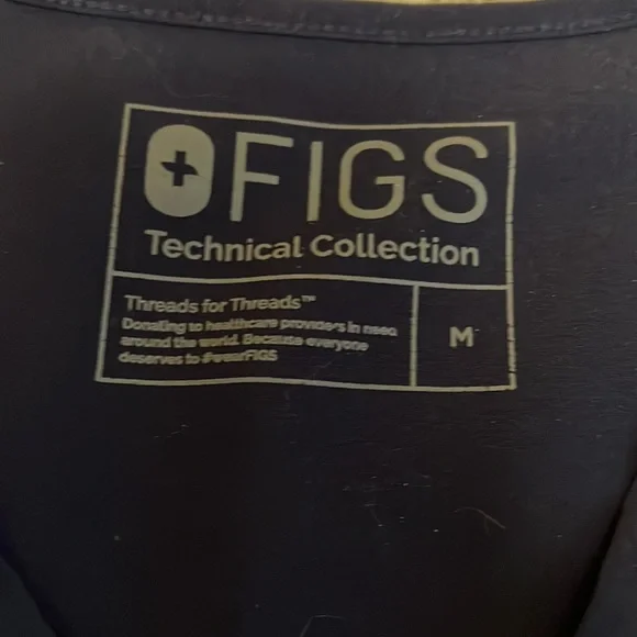 Navy Blue Figs Scrub Top - Picture 3 of 3